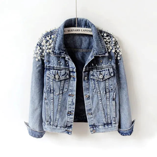 Pearl Casual Denim Jacket for Women